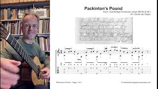 Packington's Pound (Easy guitar tutorial with SCORE and TAB)