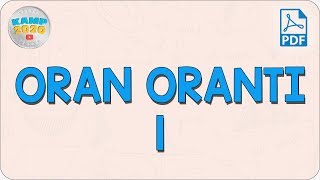Oran Orantı 1 Kamp2020