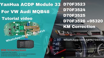 Use Mini ACDP Module 33 MQB-74 correct Volkswagen MQB48  D7F03523/24/25/26 +95320 odometer mileage