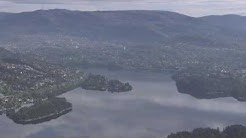 Bergen, Nordåsvannet, Nesttun, Osterøybrua - Flying Over Norway