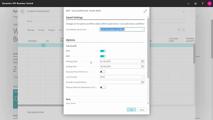 Detailed Production Planning including MRP - Microsoft Dynamics 365 Business Central