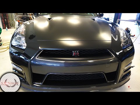 Видео: Nissan GTR Full Wrap With Satin Details | Menace Rides