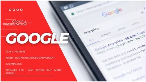 JOB ANALYSIS OF GOOGLE AM2284E (ADM551)