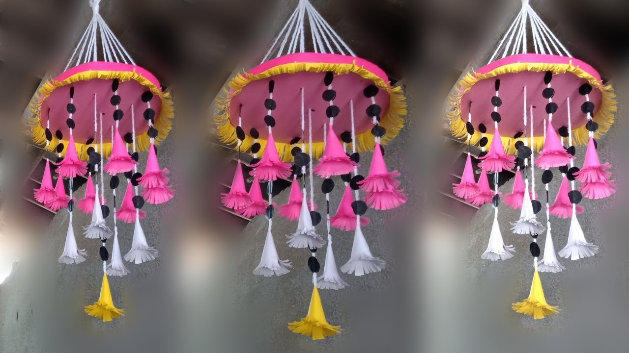 how to make wall hanging decoration // wind chime crafts ideas / wind