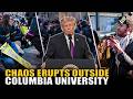 Chaos erupts as 12 arrested in anti-ICE protest outside Columbia University