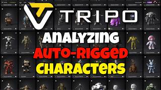 Analyzing Auto Rigged Characters in Tripo Studio3D #3dgenerativeai #tripo3d #tripoai