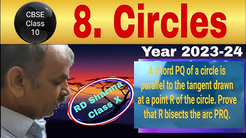 A chord PQ of a circle is parallel to the tangent drawn at a point R of the circle. Prove that R bis