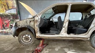 Maruti alto car repair || running board apply at on car ￼￼