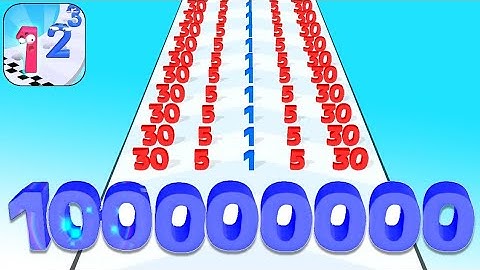 NUMBER STACK 3D RUN - Level Up Numbers - ( Math Game ) Satisfying Mobile Game - Part#1