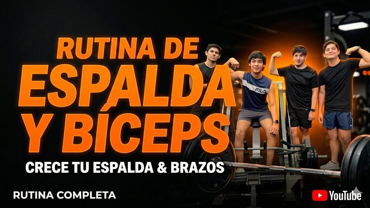 Rutina de espalda y bíceps (un día con los bro) - YouTube