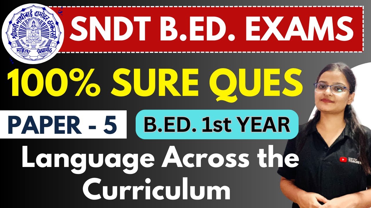 📌 SNDT LANGUAGE ACROSS THE CURRICULUM MOST IMPORTANT QUESTIONS | PAPER - 5