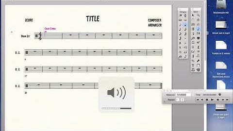 Berklee Drum set notation in FINALE 25 part 5