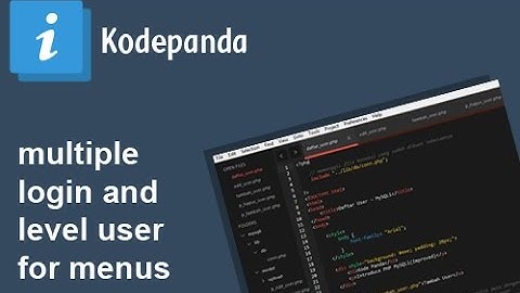 PHP MySQLi Tutorial :  How to login Multi-Level user