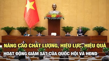 Nâng cao chất lượng, hiệu lực và hiệu quả hoạt động giám sát của Quốc hội và Hội đồng Nhân dân.