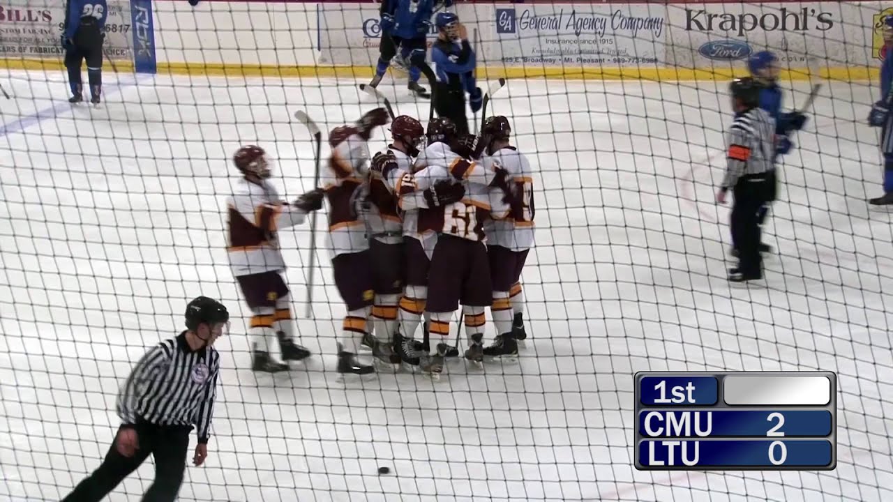 CMU Hockey vs. Lawrence Tech Highlights