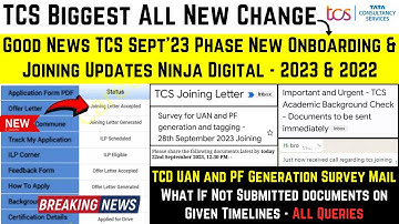 TCS Biggest All New Changes in Sept