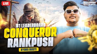 🇮🇳 TOP 500 CONQUEROR RANK PUSH | BGMI LIVE | HYDRA MASTIZONE