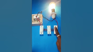 one bulb three switch connection one bulb control with 3 switches...
