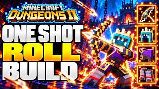 Minecraft Dungeons 2 - One Shot Roll Build | Destroy Every Boss Easily
