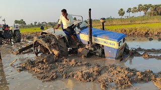 Swaraj 735 fe stuck in mud