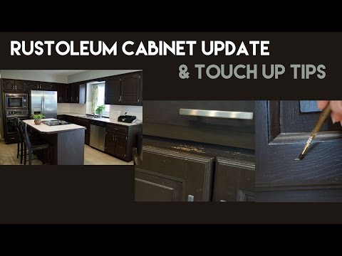 Rustoleum Kitchen Cabinet Update Touch Up Tips Youtube