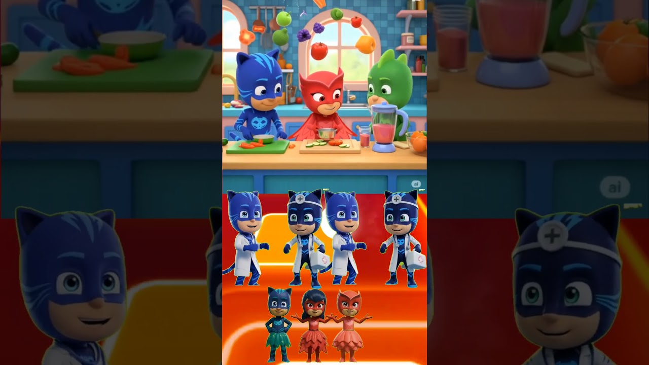 PJ_Masks_-_Owlette_🆚_Gekko_🆚_Owlette_🆚_Gekko_X_Dance_Song_Tiles_Hop_EDM_Rush_