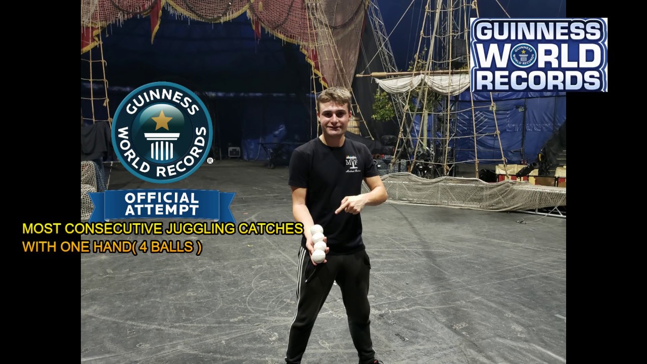 Michael Ferreri Guinness World Record most consecutive juggling catches