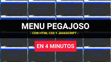 Como Hacer un MENU PEGAJOSO | STICKY MENU con HTML, CSS y Javascript  en 4 MINUTOS 🚀🚀⏰👌