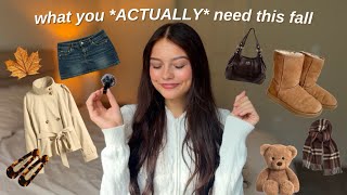 FALL WARDROBE ESSENTIALS🍁🧸 | what you actually need to buy this fall