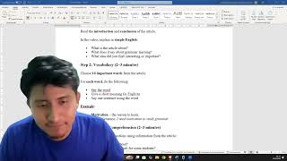 Reading and Writing I Second Partial Project