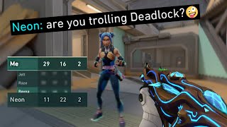 Carrying a TOXIC Trolling Neon😒... Deadlock to Radiant