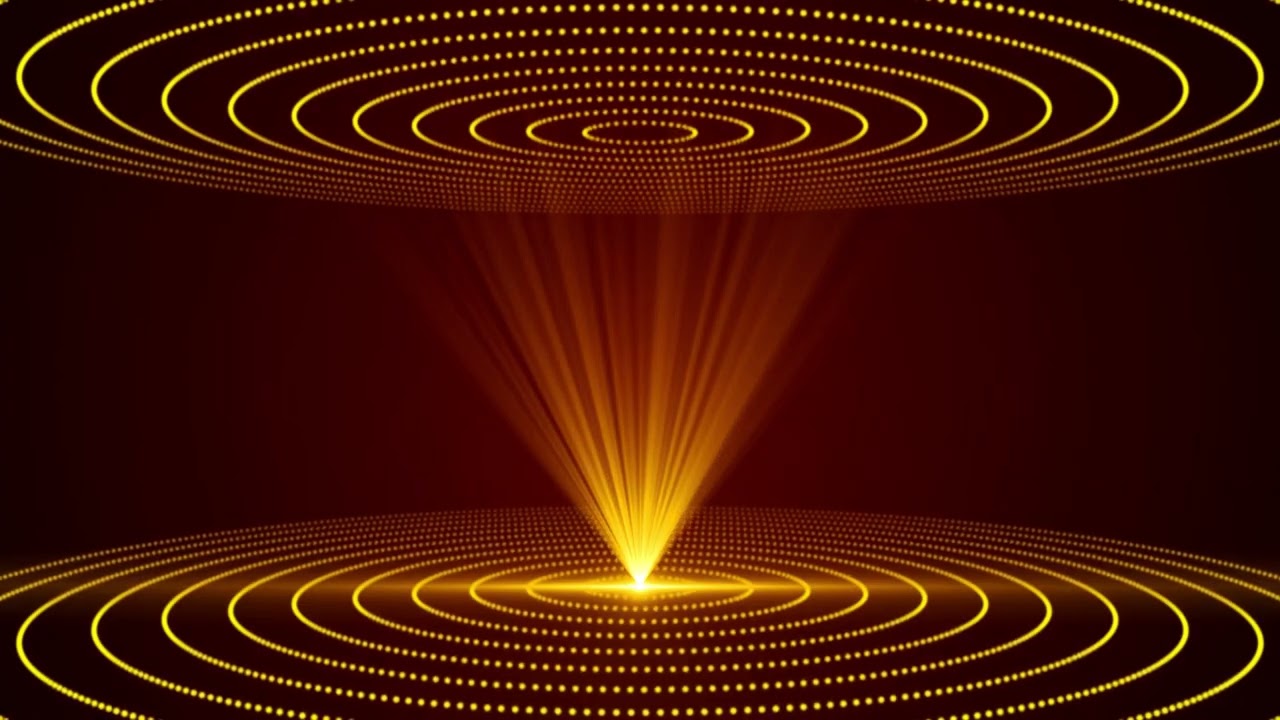 Golden Circle Light Background | HD Abstract Animation | Free Video Loop