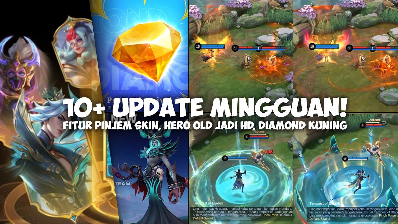 10+ UPDATE MINGGUAN! PINJAM SKIN MAHAL KE TEMEN, DIAMOND KUNING, SKIN ANTI GOD, REVAMP COLLECTOR