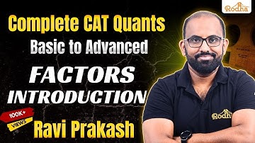 Factors 1  || Number Systems || Quantitative Aptitude || CAT Preparation