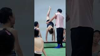 Students doing dance flexibility training