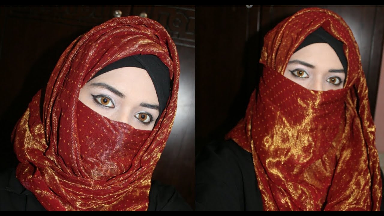 easy pinless tight niqab tutorial in one minute