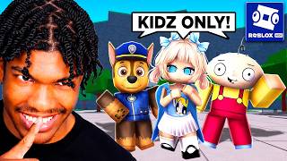 I Snuck Into KIDS ONLY SERVER in ROBLOX..