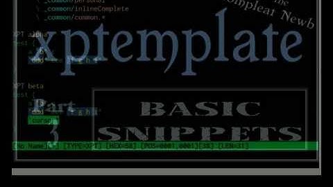 xptemplate 3: basic snippets