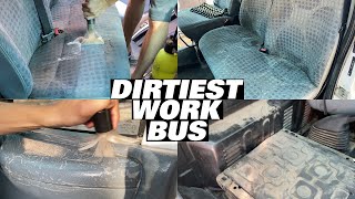 Ford Transit Work Bus Never Been Cleaned | Interior Car Detailing | ASMR Satisfying Auto Detail