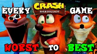 EVERY Crash Bandicoot Game Ranked from Worst to Best