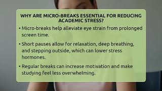 Why Are Micro-breaks Essential For Reducing Academic Stress? - Ultimate Study Hacks
