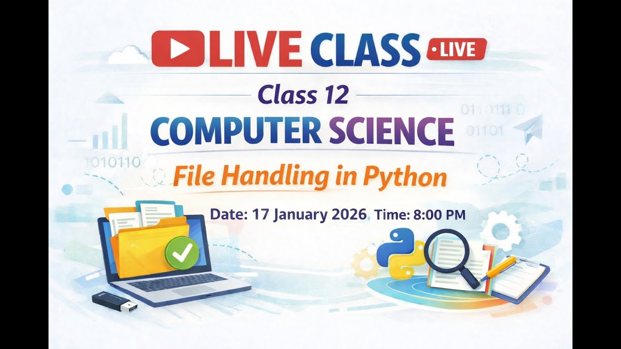 File Handling Doubt Session | Class 12 Computer Science | Live Class | CBSE Boards
