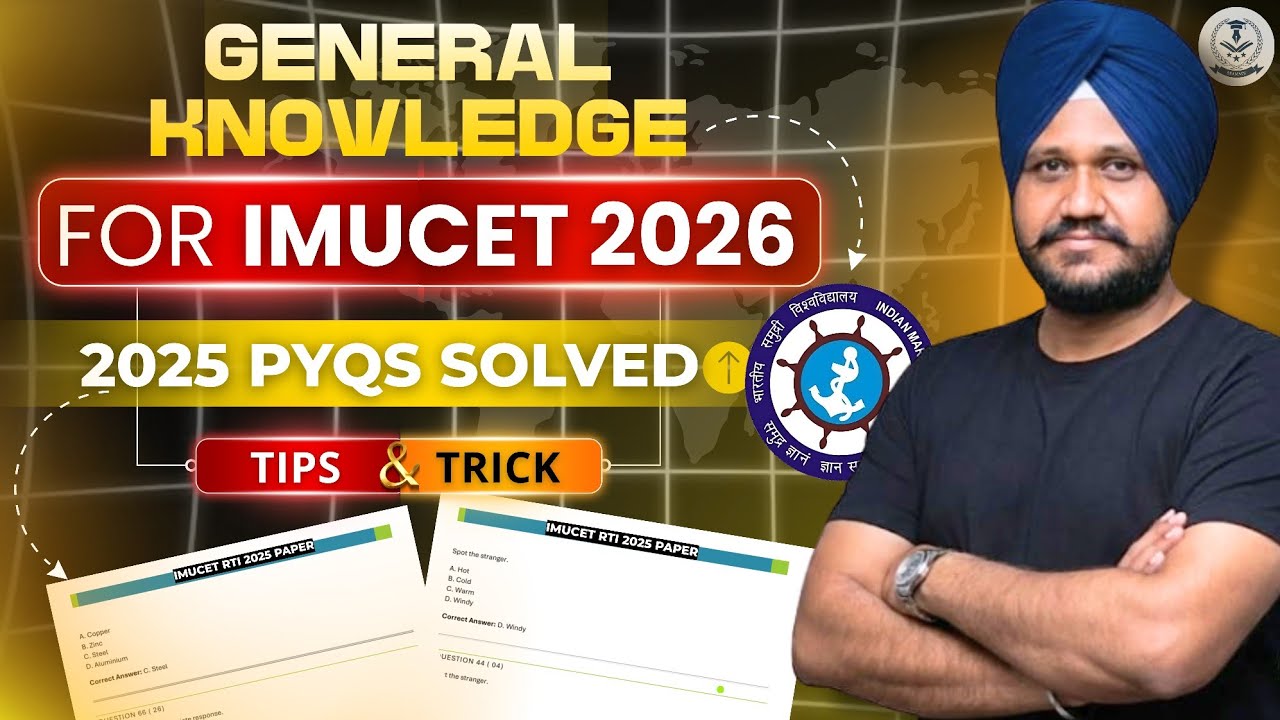 IMU CET 2025 General Knowledge PYQ Solved | Complete Analysis & Solutions | IMU CET PYQ 