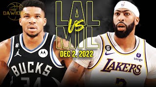 Los Angeles Lakers vs Milwaukee Bucks Full Game Highlights | December 2, 2022 | FreeDawkins