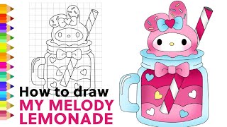 How to Draw My Melody | How to Draw Lemonade Like My Melody | Drawing for Kids