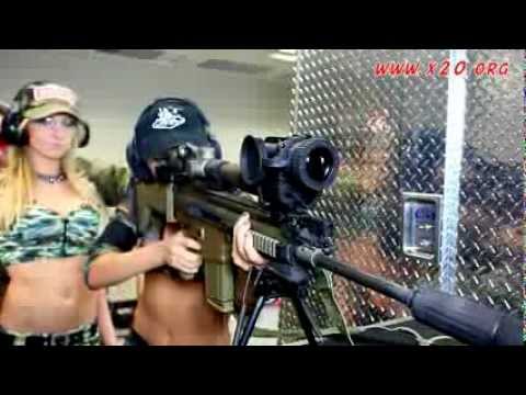 Girls Shooting T65 Thermal Scope FLIR on Full Auto SAW M249 Machine Gun and SCAR HEAVY .308