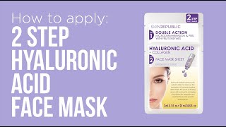 How To Apply Skin Republic 2 Step Hyaluronic Acid Face Mask
