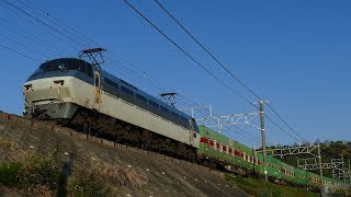 2019/05/12 JR貨物 新撮影地から貨物列車2本朝日に照らされて