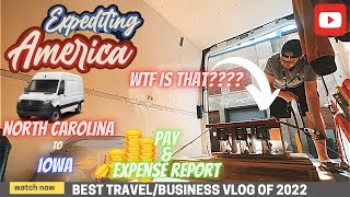 Sprinter van business North Carolina to Iowa 975 miles recap continued with pay/expense breakdown