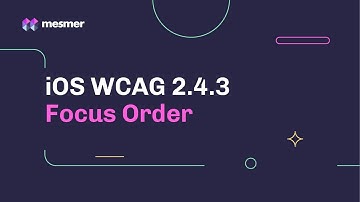 How to fix iOS WCAG 2.4.3 Focus Order Contrast Accessibility Violations